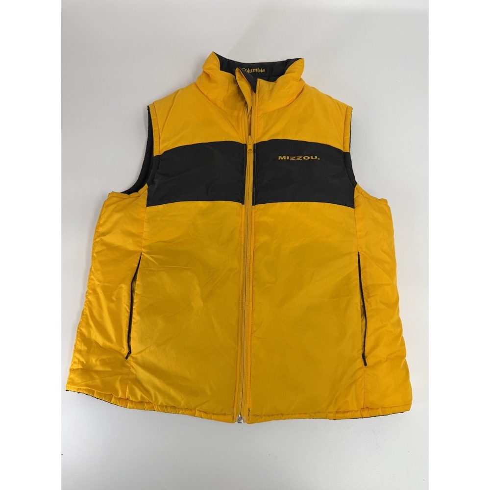 Missouri Tigers Mizzou Columbia Reversible Vest Black Gold Size Large L